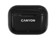 CANYON TWS-3, Bluetooth headset, with microphone, BT V5.0, Bluetrum AB5376A2, battery EarBud 40mAh*2+Charging Case 300mAh, cable length 0.3m, 62*22*46mm, 0.046kg, Black