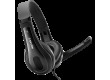 CANYON CHSU-1, basic PC headset with microphone, USB plug, leather pads, Flat cable length 2.0m, 160*60*160mm, 0.13kg, Black;