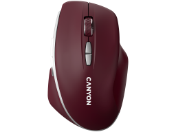 CANYON MW-21, 2.4 GHz Wireless mouse ,with 7 buttons, DPI 800/1200/1600, Battery: AAA*2pcs,Burgundy Red,72*117*41mm, 0.075kg