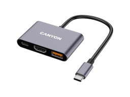 CANYON hub DS-4 3in1 USB-C Grey