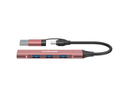 CANYON hub DS-02 4in1 USB-A/C Pink