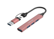 CANYON hub DS-02 4in1 USB-A/C Pink
