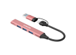 CANYON hub DS-02 4in1 USB-A/C Pink