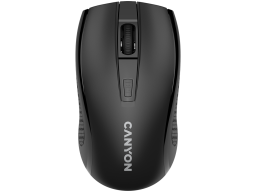 CANYON MW-7, 2.4Ghz wireless mouse, 6 buttons, DPI 800/1200/1600, with 1 AA battery ,size 110*60*37mm,58g,black