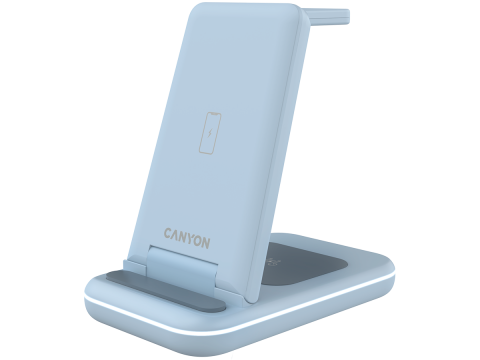 CANYON wireless charger WS-304 15W 3in1 Blue