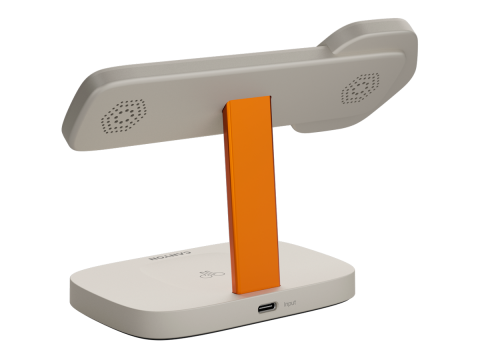 CANYON Wireless Charging Station Hexagon 310 3in1 LightGrey/Orange