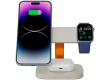 CANYON Wireless Charging Station Hexagon 310 3in1 LightGrey/Orange