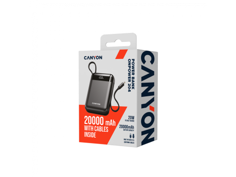 CANYON power bank OnPower 204 20000mah Black