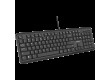 CANYON HKB-20, wired keyboard with Silent switches ,105 keys,black, 1.8 Meters cable length,Size 442*142*17.5mm,460g,RU layout