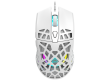 CANYON Puncher GM-20, High-end Gaming Mouse with 7 programmable buttons, Pixart 3360 optical sensor, 6 levels of DPI and up to 12000, 10 million times key life, 1.65m Ultraweave cable, Low friction with PTFE feet and colorful RGB lights, white, size: