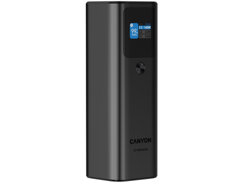 CANYON power bank PB-2010 TFT 27000 mAh 97.2Wh PD140W QC 3.0 Dark Grey