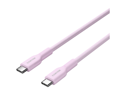 CANYON cable OnWire 60CL C-C 60W COLOR Braided 1m Pink