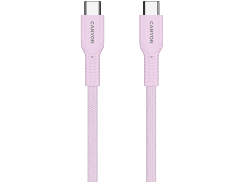 CANYON cable OnWire 60CL C-C 60W COLOR Braided 1m Pink