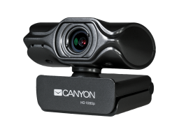 CANYON C6, 2k Ultra full HD 3.2Mega webcam with USB2.0 connector, built-in MIC, IC SN5262, Sensor Aptina 0330, viewing angle 80°, with tripod, cable length 2.0m, Grey, 61.1*47.7*63.2mm, 0.182kg