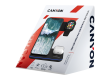 CANYON WS-303, 3in1 Wireless charger, with touch button for Running water light, Input 9V/2A, 12V/2A, Output 15W/10W/7.5W/5W, Type c to USB-A cable length 1.2m, 137*103*140mm, 0.195Kg, Black