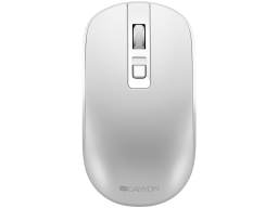 CANYON MW-18, 2.4GHz Wireless Rechargeable Mouse with Pixart sensor, 4keys, Silent switch for right/left keys,DPI: 800/1200/1600, Max. usage 50 hours for one time full charged, 600mAh Li-poly battery, Pearl-White, cable length 0.6m, 116.4*63.3*32.3mm,