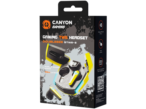 CANYON headset Doublebee GTWS-2 Gaming Yellow