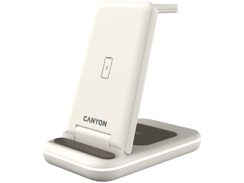 CANYON wireless charger WS-304 15W 3in1 Cosmic Latte