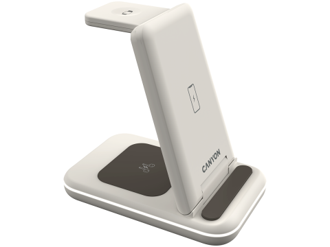 CANYON wireless charger WS-304 15W 3in1 Cosmic Latte