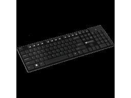 CANYON HKB-W2, 2.4GHZ wireless keyboard, 104 keys, slim design, chocolate key caps, RU layout (black), 425*130*235mm, 0.398kg