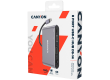 CANYON  DS-14, 8 in 1 USB C hub, with 1*HDMI: 4K*30Hz, 1*VGA, 1*Type-C PD charging port, Max 100W PD input. 3*USB3.0,transfer speed up to 5Gbps. 1*Glgabit Ethernet, 1*3.5mm audio jack, cable 15cm, Aluminum alloy housing,95*55*17.6 mm, 107g, Dark grey