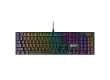 CANYON Cometstrike GK-55, 104keys Mechanical keyboard, 50million times life, GTMX red switch, RGB backlight, 18 modes, 1.8m PVC cable, metal material + ABS, RU layout, size: 436*126*26.6mm, weight:820g, black