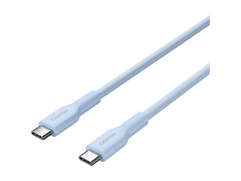 CANYON cable OnWire 60CL C-C 60W COLOR Braided 1m Light Blue