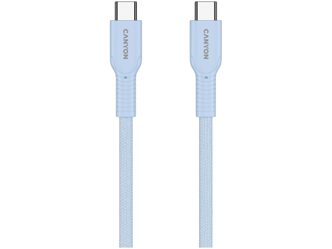 CANYON cable OnWire 60CL C-C 60W COLOR Braided 1m Light Blue