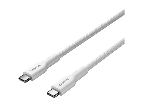 CANYON cable OnWire 60CL C-C 60W COLOR Braided 1m White