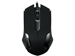 CANYON CM-02, wired optical Mouse with 3 buttons, DPI 1000, Black, cable length 1.25m, 120*70*35mm, 0.07kg