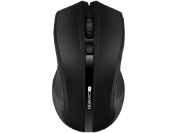 CANYON MW-5, 2.4GHz wireless Optical Mouse with 4 buttons, DPI 800/1200/1600, Black, 122*69*40mm, 0.067kg