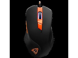 CANYON Eclector GM-3, Wired Gaming Mouse with 6 programmable buttons, Pixart optical sensor, 4 levels of DPI and up to 3200, 5 million times key life, 1.65m Braided USB cable,rubber coating surface and colorful RGB lights, size:130*75*40mm, 140g