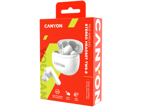 CANYON headset TWS-8  ENC White