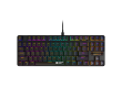 CANYON Cometstrike GK-50, 87keys Mechanical keyboard, 50million times life, GTMX red switch, RGB backlight, 20 modes, 1.8m PVC cable, metal material + ABS, RU layout, size: 354*126*26.6mm, weight:624g, black