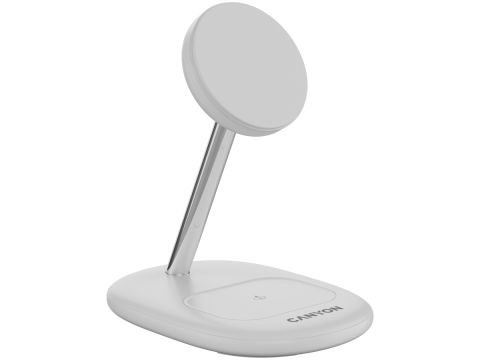 CANYON wireless charger WCS-205 15W Qi2 2in1 White