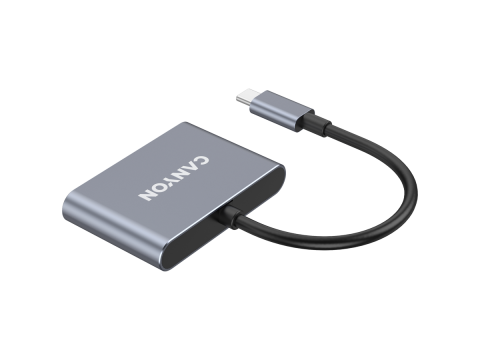 CANYON hub DS-3 3in1 USB-C Dark Grey