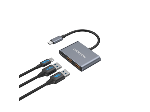 CANYON hub DS-3 3in1 USB-C Dark Grey