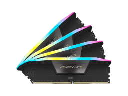 Corsair DDR5, 5600MT/s 64GB 4x16GB DIMM, Unbuffered, 36-36-36-76, Std PMIC, XMP 3.0, VENGEANCE RGB DDR5 Black Heatspreader, Black PCB, 1.25V, for Intel 700 Series