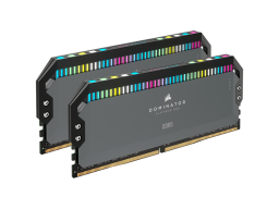 Corsair DDR5, 6000MT/s 64GB 2x32GB DIMM, Unbuffered, 40-40-40-77, Std PMIC, AMD EXPO, DOMINATOR PLATINUM RGB DDR5 Cool Grey Heatspreader, RGB LED, 1.35V