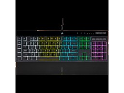 CORSAIR K55 RGB PRO Gaming Keyboard, Backlit Zoned RGB LED, Rubberdome