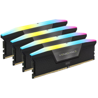 CORSAIR DDR5, 6400MT/s 64GB 4x16GB DIMM, 32-40-40-84, Std PMIC, XMP 3.0, VENGEANCE RGB DDR5 Black Heatspreader, 1.4V