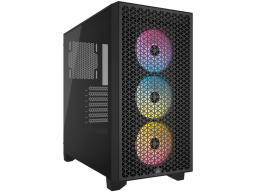 Corsair 3000D RGB Tempered Glass Mid-Tower, Black, EAN: 0840006610854