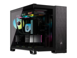 CORSAIR 2500X Micro ATX Dual Chamber PC Case - Black/Obsidian Aluminum