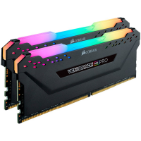 Corsair DDR4, 3600MHz 32GB 2x16GB DIMM, Unbuffered, 18-22-22-42, Base SPD@2666, XMP 2.0, VENGEANCE RGB PRO Heatspreader, RGB LED, 1.35V. for AMD