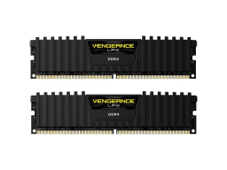 Corsair DDR4, 2666MHz 8GB 2x4GB DIMM, Unbuffered, 16-18-18-35, XMP 2.0, Vengeance LPX black Heatspreader, Black PCB, 1.2V, for SKL