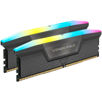 CORSAIR DDR5, 5600MT/s 96GB 2x48GB DIMM, 40-40-40-77, XMP 3.0, VENGEANCE RGB DDR5 Black Heatspreader, RGB LED, 1.25V