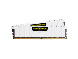 CORSAIR DDR4, 3200MHz 16GB 2x8GB Dimm, 16-20-20-38, XMP 2.0, Vengeance LPX White Heatspreader, Black PCB, 1.35V