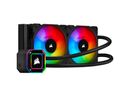 CORSAIR iCUE H100i ELITE CAPELLIX Liquid CPU Cooler, 240mm Radiator, Dual 120mm ML RGB PWM Fans, Intel:LGA1700 (with separate bracket)/LGA1200/LGA115X/LGA20XX, AMD: AM5/AM4/sTRX4/sTR4, 5Y warranty, black