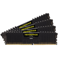Corsair DDR4, 3600MHz 64GB 4x16GB DIMM, Unbuffered, 18-22-22-42, XMP 2.0, Vengeance LPX black Heatspreader, Black PCB, 1.35V