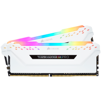 Corsair DDR4, 3600MHz 16GB 2x8GB DIMM, Unbuffered, 18-22-22-42, XMP 2.0, VENGEANCE RGB PRO White Heatspreader, RGB LED, 1.35V